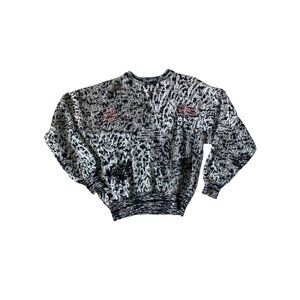 VTG Mens Gray and Pink Grandpacore Crosby 90s Grandpa  Sweater Size L